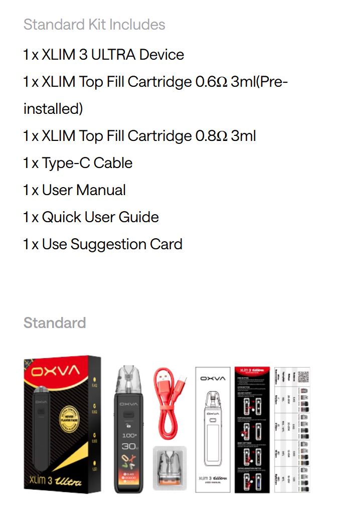 Oxva Xlim 3 Ultra Pod 1500 mAh Metal Gray
