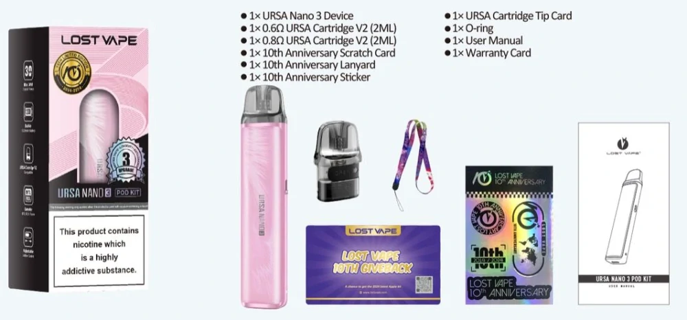 Lost Vape Ursa Nano 3 Pod 1200 mAh Silk White 1 ks