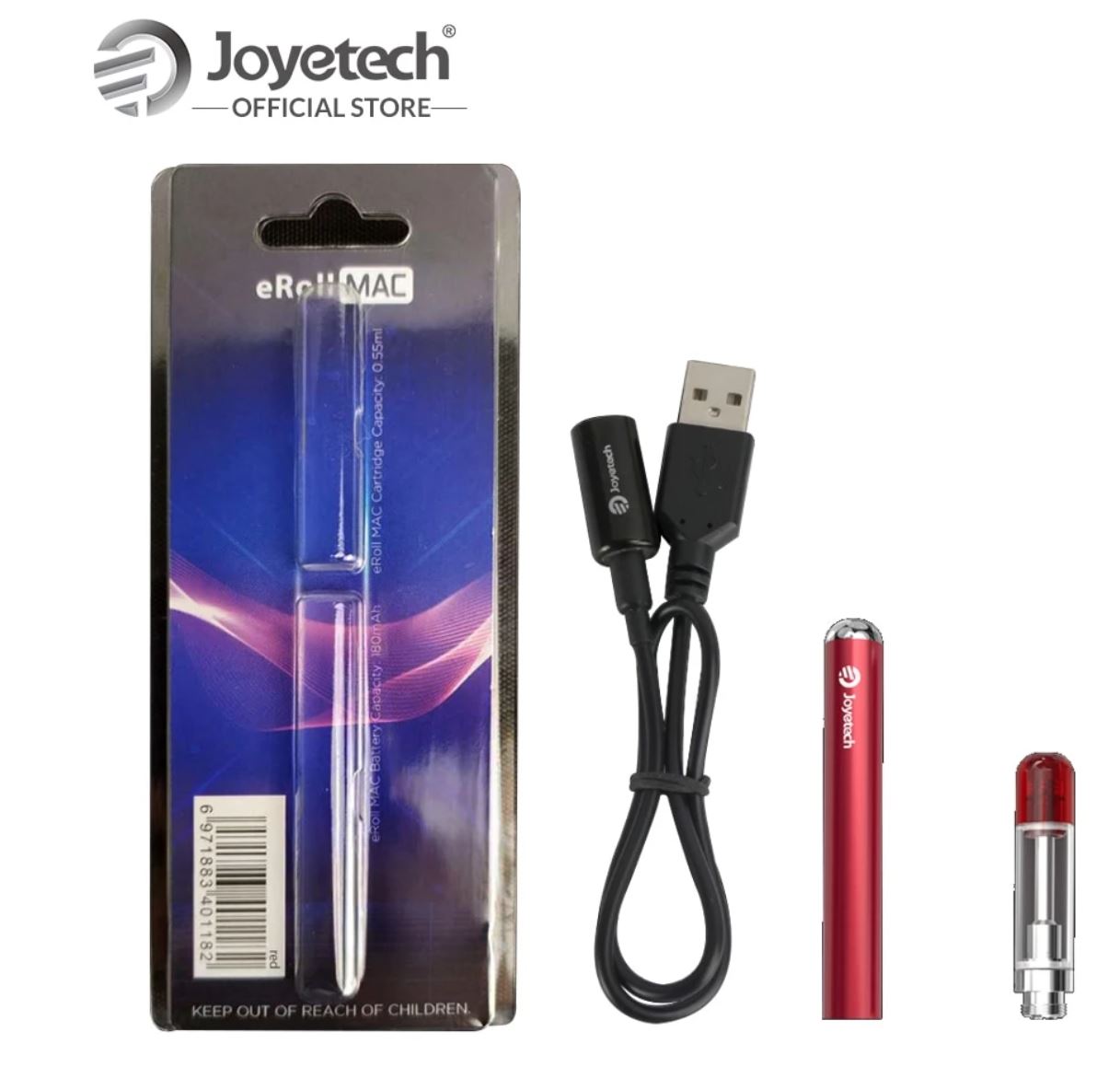 Joyetech eRoll MAC Vape Pen elektronická cigareta 180 mAh Black 1 ks