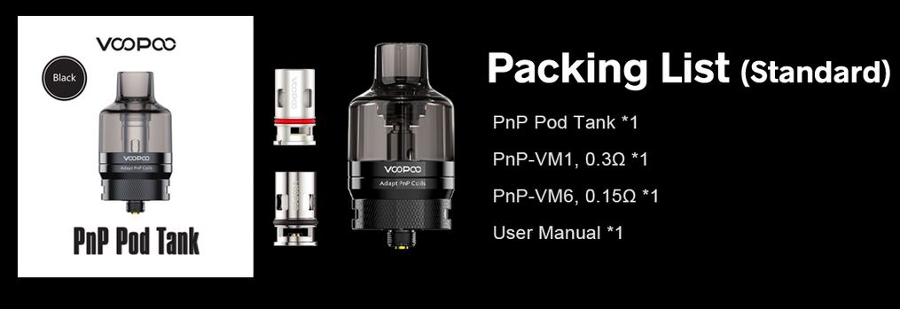 VOOPOO PnP Pod Tank Clearomizer Black 4,5ml