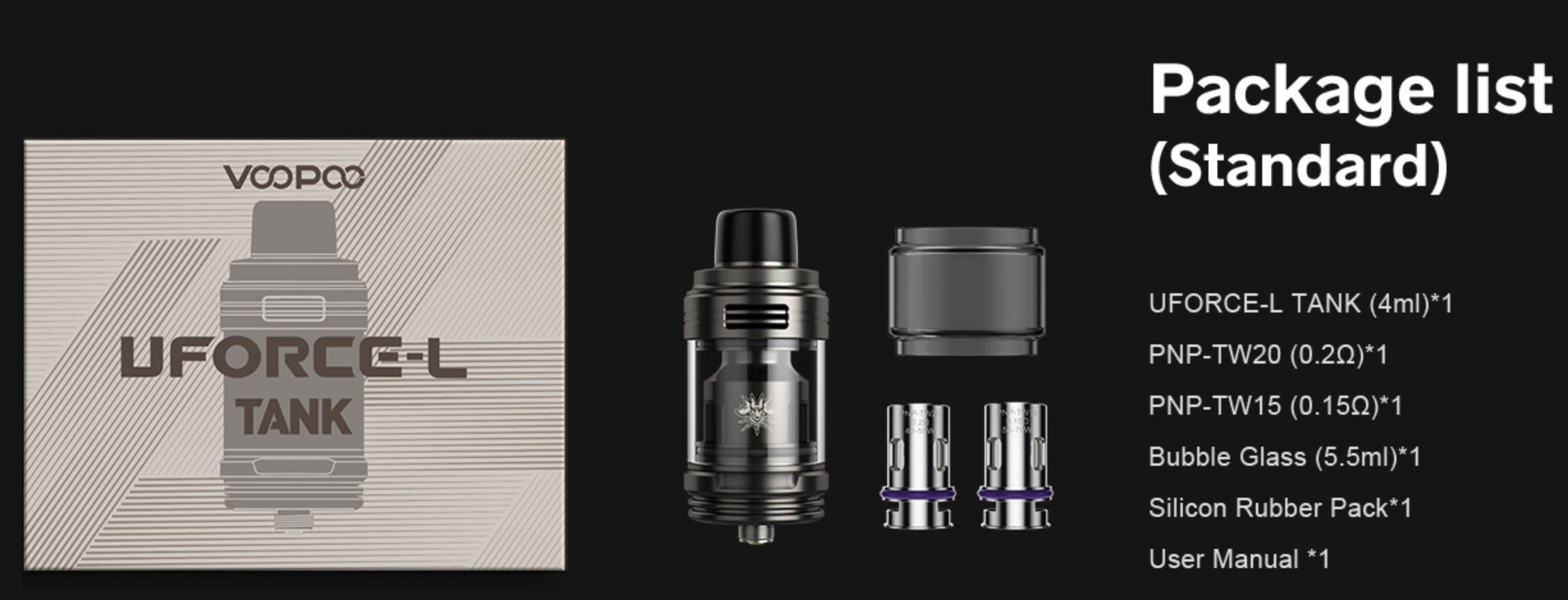 VOOPOO Uforce Tank Černá 5,5ml