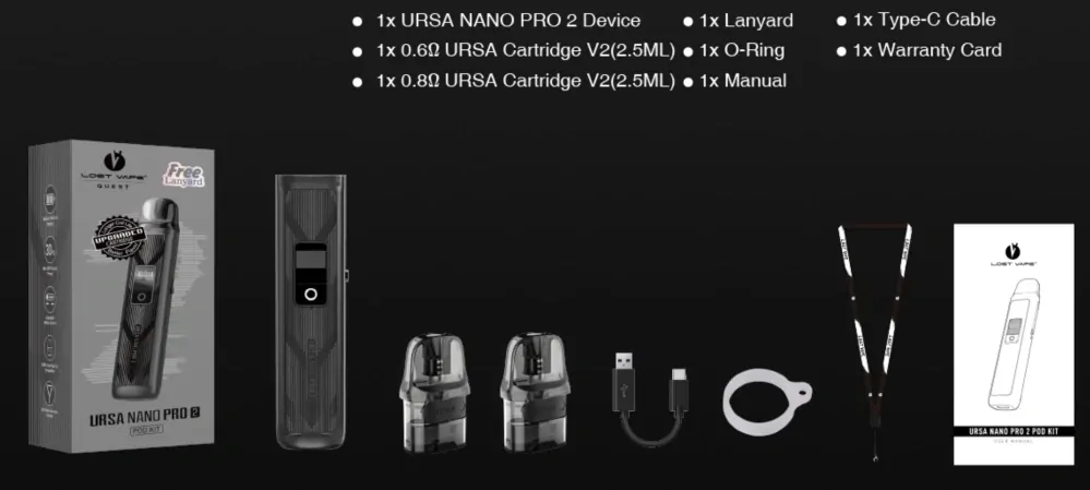Lost Vape Ursa Nano Pro 2 1000 mAh Ocean Blue 1 ks