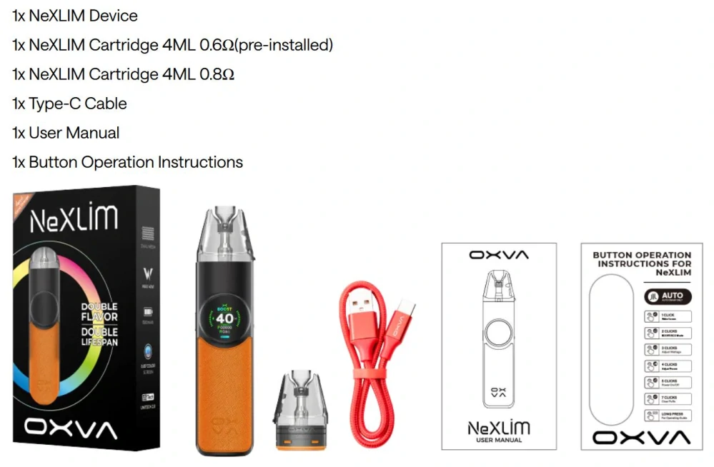 OXVA NeXLIM Pod Kit 1500mAh Chequered Green 1ks