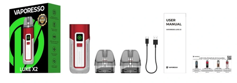 Vaporesso LUXE X2 Pod 2000 mAh Ruby White 1 ks
